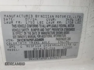 2015 Nissan Versa SV z VIN 3N1CN7AP0FL834609, wystawiony jako Copart lot #55359315 z przebiegiem 112 408 mil mil oraz Szkoda całkowita • Salvage title. Historia ofert i sprzedaży dostępna na DreamBid. Obrazek 12.