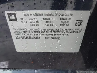 2014 Chevrolet Impala LTZ with VIN 2G1155S38E9186192, listed as a IAAI auction lot 41872744 with 187,078 mi miles. Bid and sale history available at carsss.com. Image 9.