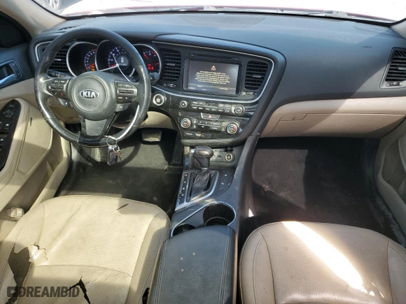2014 Kia Optima EX with VIN 5XXGN4A76EG268432, listed as a Copart auction lot 46721375 with 116,857 mi miles and Salvage Title. Bid and sale history available at carsss.com. Image 8.