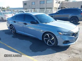 2021 Honda Accord Sport with VIN 1HGCV2F35MA024422, listed as a IAAI auction lot 42625607 with 47,243 mi miles and . Bid and sale history available at DreamBid. Image 1.