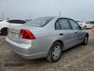 2001 Honda Civic LX with VIN JHMES16551S010763, listed as a Copart auction lot 55712494 with 91,055 mi miles and Clean Title. Bid and sale history available at carsss.com. Image 3.