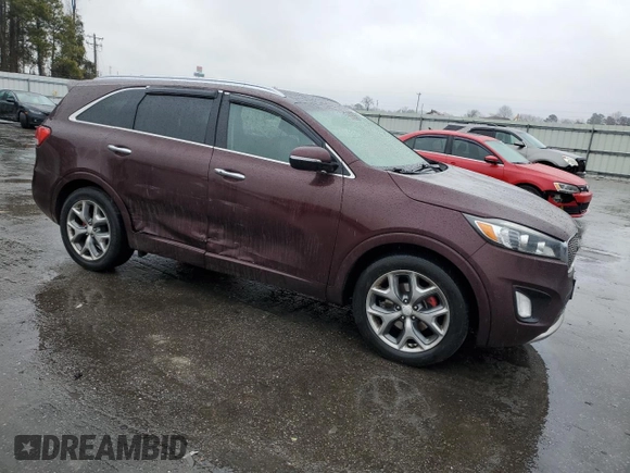 2017 Kia Sorento SX z VIN 5XYPK4A53HG313690, wystawiony jako Copart lot #42768775 z przebiegiem 125 116 mil mil oraz Szkoda całkowita • Salvage title. Historia ofert i sprzedaży dostępna na DreamBid. Obrazek 4.