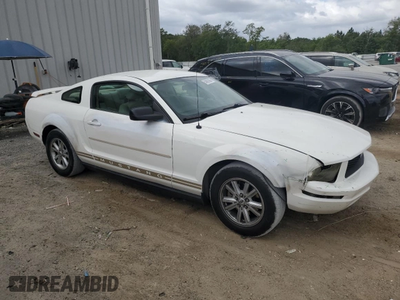 2005 Ford Mustang Deluxe with VIN 1ZVFT80N055206227, listed as a Copart auction lot 54861085 with 235,462 mi miles and Salvage Title. Bid and sale history available at carsss.com. Image 4.