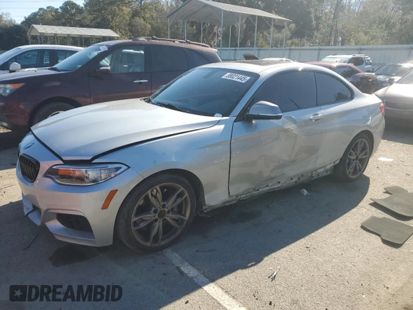 2015 BMW 2 Series M235i with VIN WBA1J7C50FV358435, listed as a Copart auction lot 88021445 with 83,231 mi miles and Salvage Title. Bid and sale history available at carsss.com. Image 1.