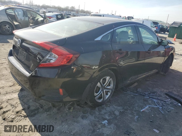 2018 Honda Civic Sedan LX with VIN 19XFC2F54JE002570, listed as a Copart auction lot 45884794 with 93,737 mi miles and Salvage Title. Bid and sale history available at carsss.com. Image 3.