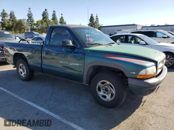 1997 Dodge Dakota with VIN 1B7FL26X1VS304628, listed as a Copart auction lot 49451935 with 185,429 mi miles and Salvage Title. Bid and sale history available at carsss.com. Image 4.
