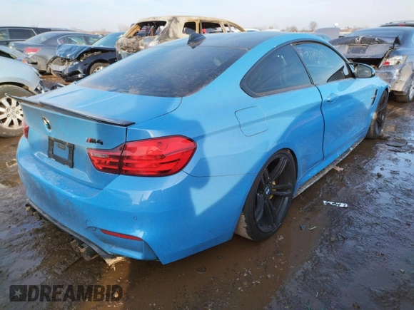 2017 BMW M4 with VIN WBS3R9C57HK709595, listed as a Copart auction lot 31288012 with 0 mi miles. Bid and sale history available at carsss.com. Image 4.