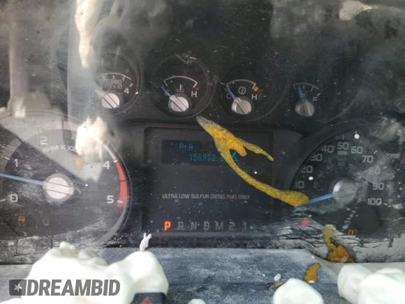 2012 Ford F-350 XL with VIN 1FT7W3ATXCEB07863, listed as a Copart auction lot 86399544 with 158,932 mi miles and Salvage Title. Bid and sale history available at DreamBid. Image 9.
