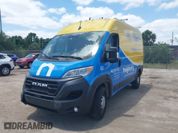 2023 Ram ProMaster Cargo with VIN 3C6LRVBG8PE548461, listed as a IAAI auction lot 42176460 with 32,791 mi miles. Bid and sale history available at carsss.com. Image 17.
