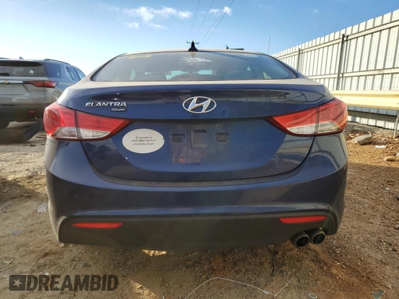 2013 Hyundai Elantra Coupe GS PZEV with VIN KMHDH6AE8DU011362, listed as a Copart auction lot 83371984 with 177,176 mi miles and Salvage Title. Bid and sale history available at carsss.com. Image 6.