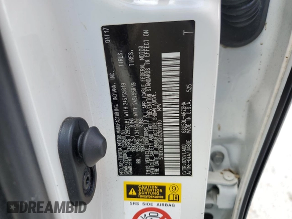 2017 Toyota Highlander Limited with VIN 5TDYZRFH5HS209110, listed as a Copart auction lot 57915415 with 129,555 mi miles and Salvage title. Bid and sale history available at DreamBid. Image 14.