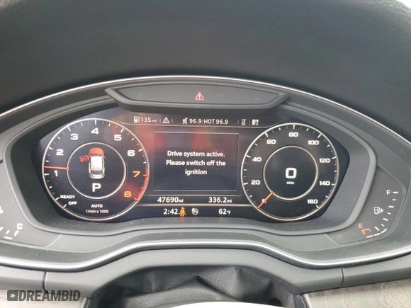 2018 Audi Q5 Premium Plus with VIN WA1BNAFY6J2209949, listed as a Copart auction lot 49224405 with 47,690 mi miles and Salvage Title. Bid and sale history available at carsss.com. Image 9.