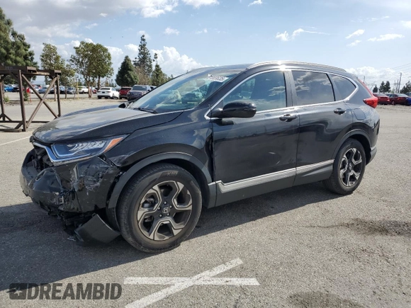 2017 Honda CR-V Touring with VIN 2HKRW1H99HH515480, listed as a Copart auction lot 51869635 with 24,393 mi miles and Salvage Title. Bid and sale history available at carsss.com. Image 1.