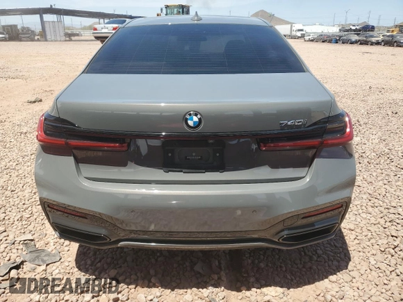 2022 BMW 7 Series 740i with VIN WBA7T2C01NCG99089, listed as a Copart auction lot 58748775 with 40,533 mi miles and Salvage title. Bid and sale history available at DreamBid. Image 6.