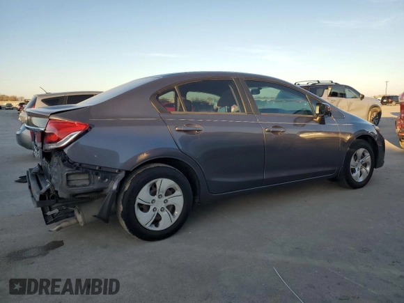 2014 Honda Civic Sedan LX with VIN 19XFB2F50EE041570, listed as a Copart auction lot 43700395 with 142,198 mi miles and Salvage Title. Bid and sale history available at carsss.com. Image 3.