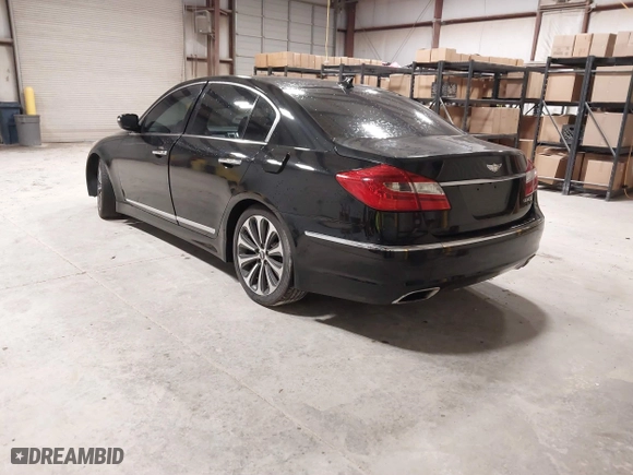 2012 Hyundai Genesis 5.0L with VIN KMHGC4DH3CU162680, listed as a IAAI auction lot 41560376 with 100,879 mi miles. Bid and sale history available at carsss.com. Image 3.