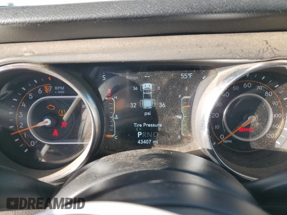 2021 Jeep Gladiator Sport S с VIN 1C6HJTAG3ML508147, выставлен на аукционе Copart как лот 48137855 с пробегом 43 407 миль миль и Списание • Salvage title. История ставок и продаж доступна на DreamBid. Изображение 9.