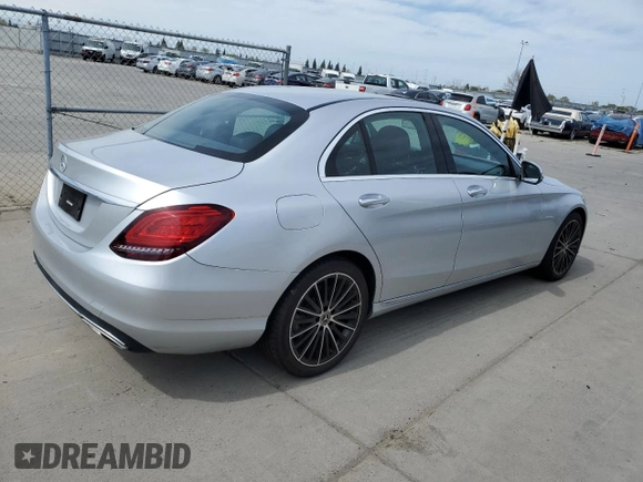 2020 Mercedes-Benz C with VIN 55SWF8DB8LU324935, listed as a Copart auction lot 50779315 with 104,332 mi miles and Clean Title. Bid and sale history available at carsss.com. Image 3.