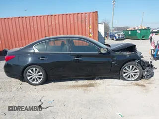 2015 Infiniti Q50 Premium with VIN JN1BV7AR0FM397827, listed as a IAAI auction lot 41774729 with 85,616 mi miles. Bid and sale history available at carsss.com. Image 13.