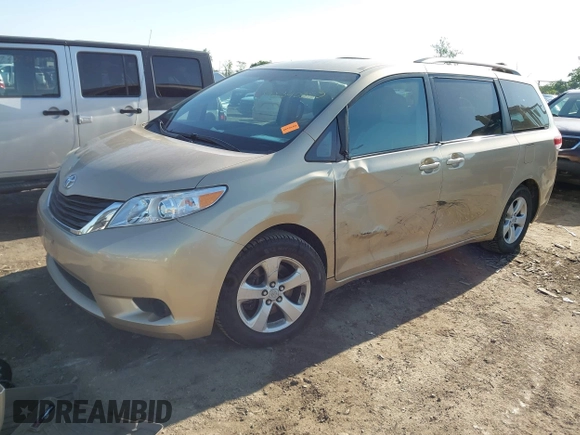 2011 Toyota Sienna LE AAS with VIN 5TDKK3DC1BS030276, listed as a IAAI auction lot 42340383 with 159,750 mi miles and . Bid and sale history available at DreamBid. Image 2.