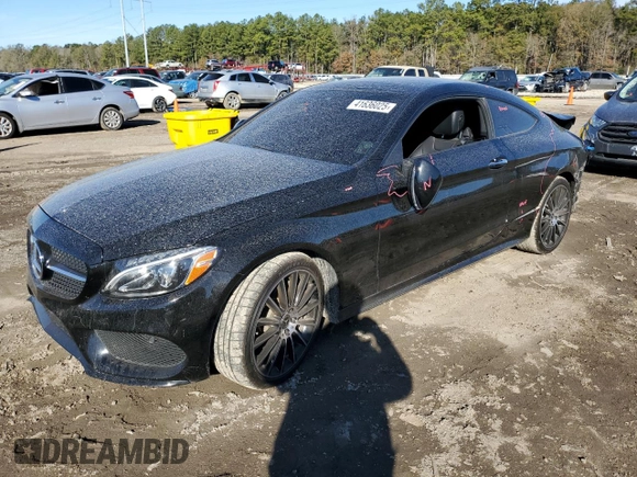 2018 Mercedes-Benz C 300 with VIN WDDWJ4JB8JF683150, listed as a Copart auction lot 41636025 with 98,227 mi miles and Salvage Title. Bid and sale history available at carsss.com. Image 1.
