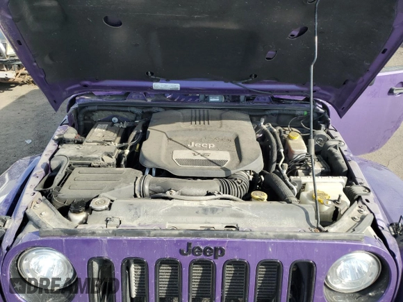2018 Jeep Wrangler JK Unlimited Sahara with VIN 1C4HJWEG1JL901290, listed as a Copart auction lot 74795864 with 100,144 mi miles and Salvage Title. Bid and sale history available at carsss.com. Image 11.