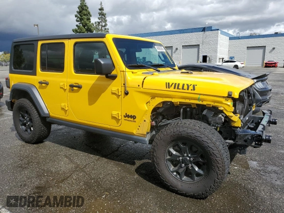 2020 Jeep Wrangler Unlimited Sport with VIN 1C4HJXDM2LW289101, listed as a Copart auction lot 48896365 with 52,536 mi miles and Salvage title. Bid and sale history available at DreamBid. Image 4.