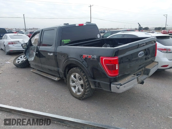 2021 Ford F-150 XL with VIN 1FTFW1E59MFA72823, listed as a IAAI auction lot 41366010 with 66,001 mi miles. Bid and sale history available at carsss.com. Image 3.