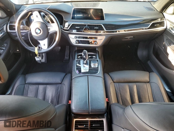 2021 BMW 7 Series 740i with VIN WBA7T2C01MCF72583, listed as a Copart auction lot 88601095 with 57,227 mi miles and Salvage title. Bid and sale history available at DreamBid. Image 8.