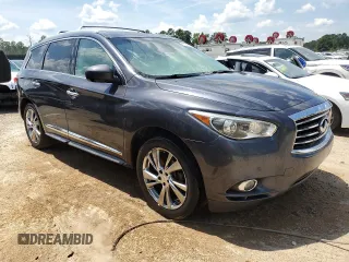 2013 Infiniti JX35 with VIN 5N1AL0MN6DC345311, listed as a Copart auction lot 67188584 with 173,822 mi miles and Salvage Title. Bid and sale history available at carsss.com. Image 4.