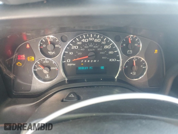 2014 Chevrolet Express Passenger 1LT with VIN 1GAZGYFG9E1209169, listed as a Copart auction lot 59921885 with 310,119 mi miles and Clean title. Bid and sale history available at DreamBid. Image 9.