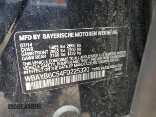 2015 BMW 7 Series 750i xDrive with VIN WBAYB6C54FD225320, listed as a Copart auction lot 44648795 with 172,825 mi miles and Clean Title. Bid and sale history available at carsss.com. Image 13.