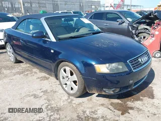 2003 Audi A4 1.8T z VIN WAUAC48H03K021806, wystawiony jako IAAI lot #42446712 z przebiegiem 137 198 mil mil oraz . Historia ofert i sprzedaży dostępna na DreamBid. Obrazek 1.