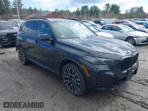 2025 BMW X5 xDrive40i with VIN 5UX23EU03S9Z21861, listed as a IAAI auction lot 41852928 with 992 mi miles and . Bid and sale history available at DreamBid. Image 1.