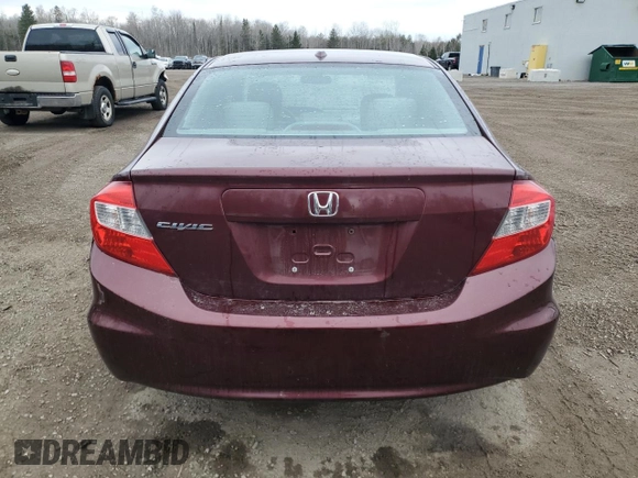 2012 Honda Civic EX-L with VIN 2HGFB2F97CH017465, listed as a Copart auction lot 52401685 with 178,359 mi miles and Clean Title. Bid and sale history available at DreamBid. Image 6.