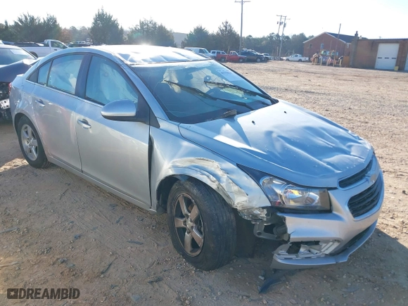 2015 Chevrolet Cruze LT with VIN 1G1PC5SBXF7123458, listed as a IAAI auction lot 41770187 with 153,477 mi miles. Bid and sale history available at carsss.com. Image 1.