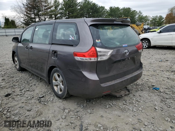 2013 Toyota Sienna L with VIN 5TDZK3DC4DS287532, listed as a Copart auction lot 53899055 with 0 mi miles and Clean Title. Bid and sale history available at carsss.com. Image 2.