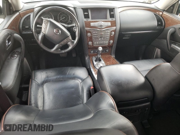 2017 Nissan Armada Platinum with VIN JN8AY2NF5H9303146, listed as a Copart auction lot 56524074 with 64,541 mi miles and Salvage Title. Bid and sale history available at carsss.com. Image 8.