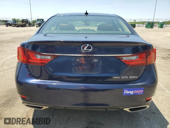 2013 Lexus GS 350 with VIN JTHCE1BL2D5013187, listed as a Copart auction lot 58663405 with 90,526 mi miles and Salvage title. Bid and sale history available at DreamBid. Image 6.