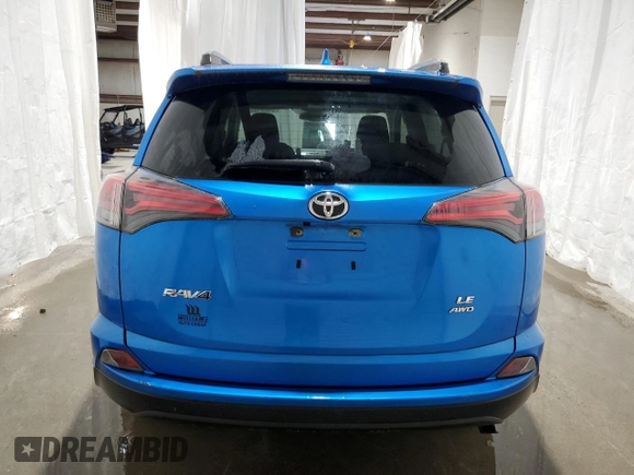 2018 Toyota RAV4 LE with VIN JTMBFREVXJJ744555, listed as a Copart auction lot 64081295 with 17,314 mi miles and Salvage title. Bid and sale history available at DreamBid. Image 6.