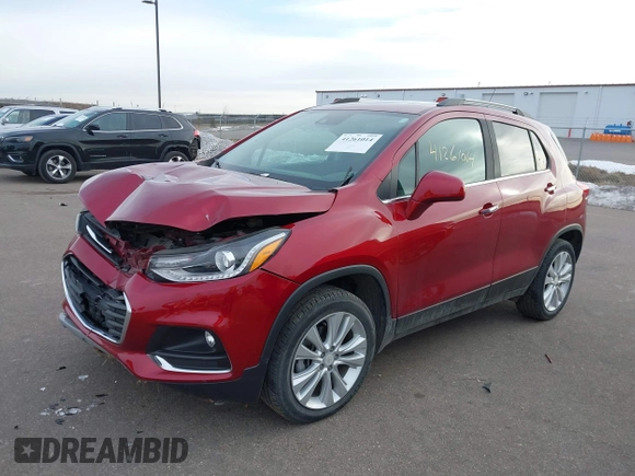 2018 Chevrolet Trax Premier with VIN 3GNCJRSBXJL245395, listed as a IAAI auction lot 41261014 with 27,306 mi miles. Bid and sale history available at carsss.com. Image 2.
