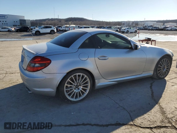 2006 Mercedes-Benz SLK-Class 5.5L AMG with VIN WDBWK73F66F115218, listed as a Copart auction lot 44944335 with 87,110 mi miles and Salvage Title. Bid and sale history available at carsss.com. Image 3.