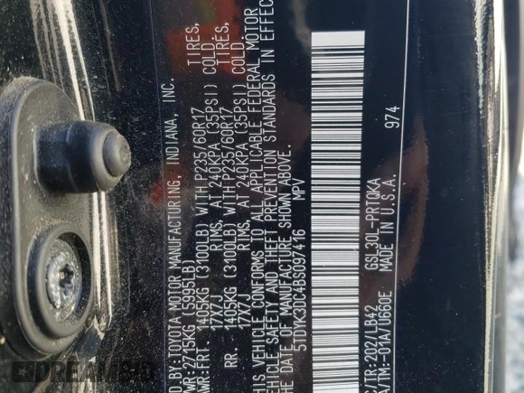 2011 Toyota Sienna XLE AAS with VIN 5TDYK3DC4BS097416, listed as a Copart auction lot 53633645 with 213,580 mi miles and Clean Title. Bid and sale history available at carsss.com. Image 13.