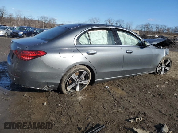 2024 Mercedes-Benz C 300 with VIN W1KAF4HB3RR230548, listed as a Copart auction lot 46649255 with Not Provided miles and Salvage Title. Bid and sale history available at DreamBid. Image 3.