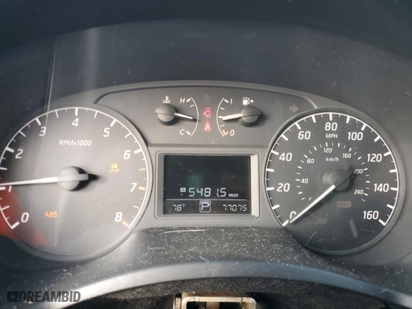 2015 Nissan Sentra S with VIN 3N1AB7AP8FY365322, listed as a Copart auction lot 43971355 with 77,075 mi miles and Salvage Title. Bid and sale history available at carsss.com. Image 9.