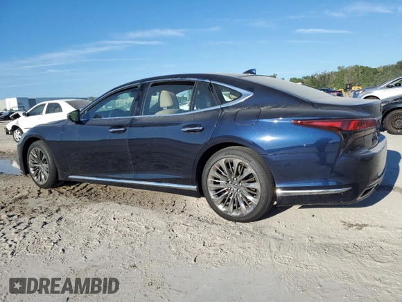 2021 Lexus LS 500 with VIN JTHD51FFXM5014872, listed as a Copart auction lot 74589874 with 20,701 mi miles and Non repairable. Bid and sale history available at DreamBid. Image 2.