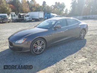 2016 Maserati Quattroporte S with VIN ZAM56RPA7G1189320, listed as a Copart auction lot 77007504 with 56,682 mi miles and Salvage Title. Bid and sale history available at carsss.com. Image 1.