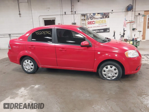 2008 Chevrolet Aveo LS with VIN KL1TD56618B041867, listed as a IAAI auction lot 42208722 with 133,667 mi miles and . Bid and sale history available at DreamBid. Image 14.