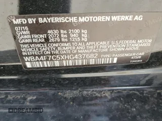 2017 BMW 4 Series 430i with VIN WBA4F7C5XHG437682, listed as a Copart auction lot 56781835 with 129,639 mi miles and Salvage title. Bid and sale history available at DreamBid. Image 12.