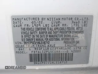 2022 Nissan Kicks SV with VIN 3N1CP5CV1NL518712, listed as a IAAI auction lot 41895567 with 79,683 mi miles. Bid and sale history available at carsss.com. Image 9.